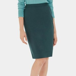J. Crew Green Wool Pencil Skirt,  Size 6